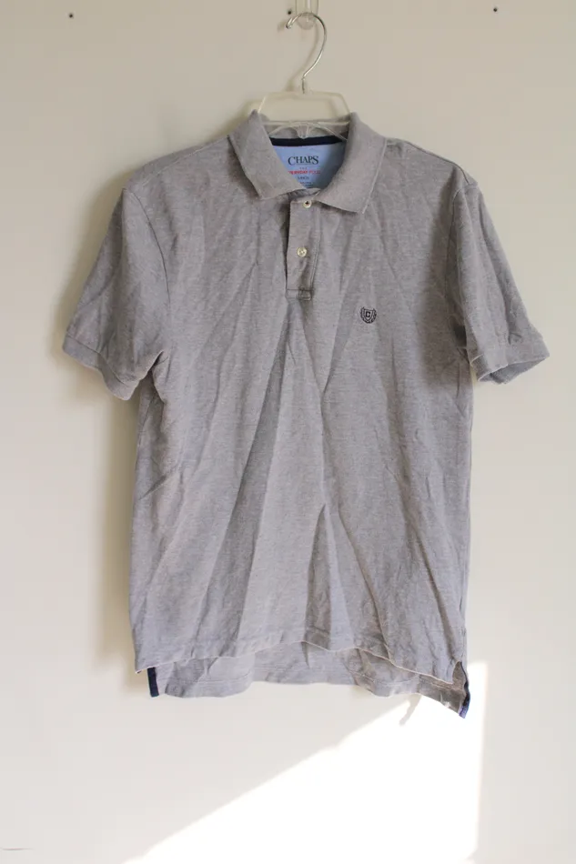 Chaps Everyday Polo Gray Shirt S Chaps Earrings