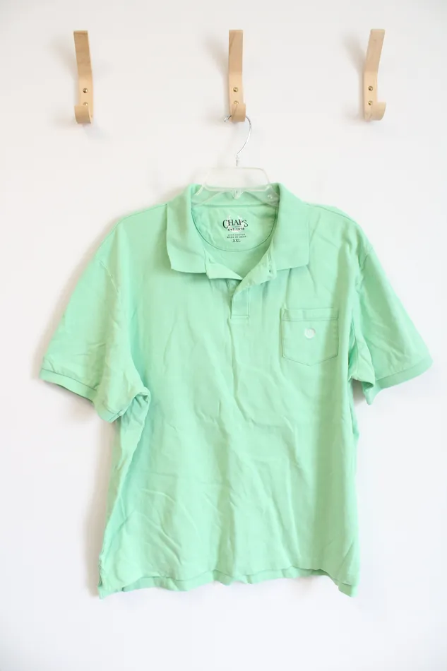 Chaps Necklaces Chaps Light Green Cotton Polo Shirt XXL