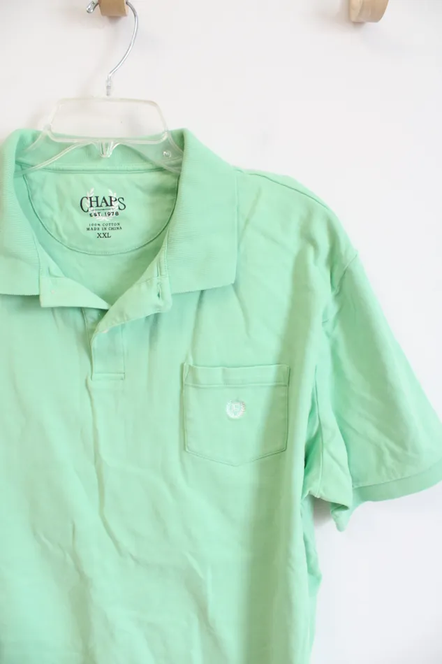 Chaps Necklaces Chaps Light Green Cotton Polo Shirt XXL