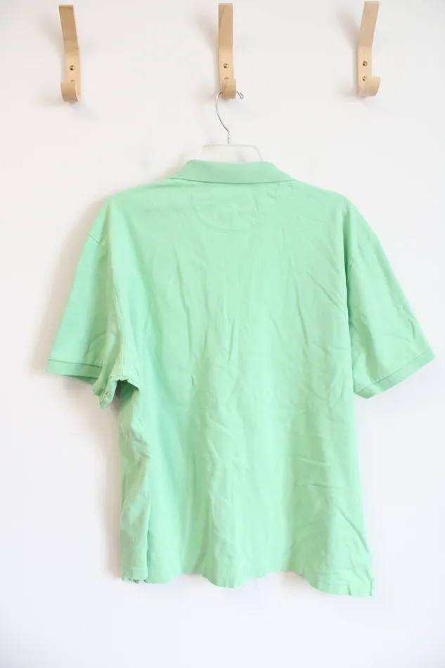 Chaps Necklaces Chaps Light Green Cotton Polo Shirt XXL