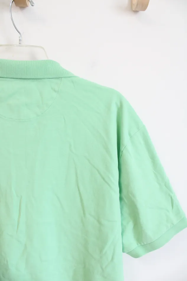 Chaps Necklaces Chaps Light Green Cotton Polo Shirt XXL