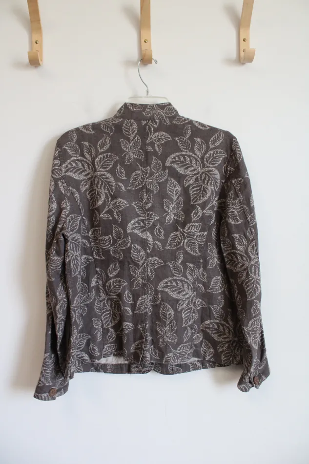 Charter Club Charter Club Brown Patterned Jacket L Earrings