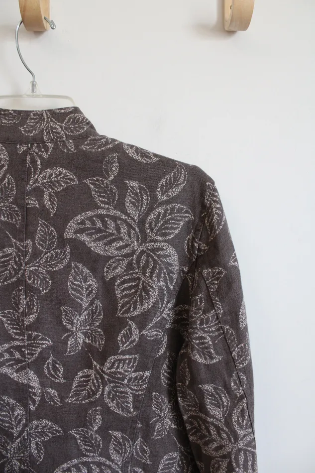 Charter Club Charter Club Brown Patterned Jacket L Earrings