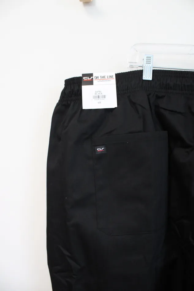 Chef Uniforms Necklaces NEW Chef Uniforms On The Line Black Pants 4X