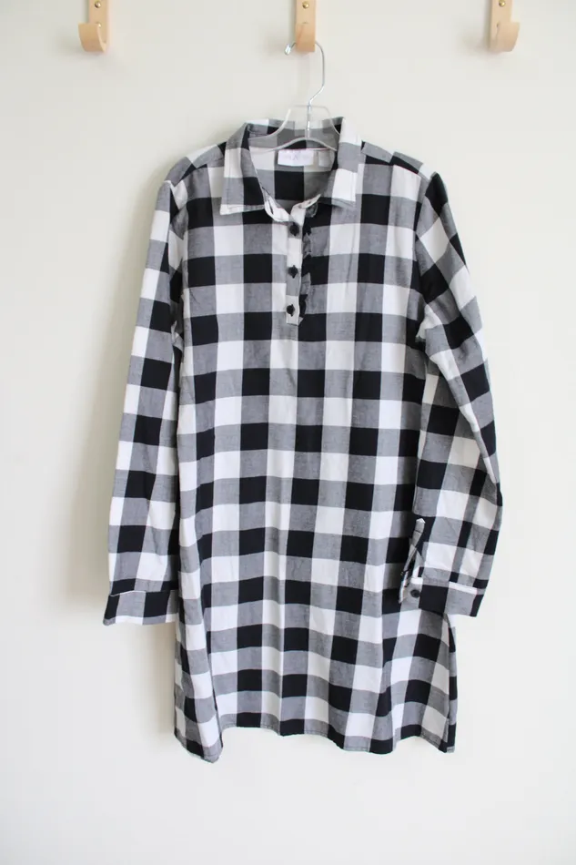 Childrens Place Earrings Childrens Place Black Buffalo Plaid Dress 16