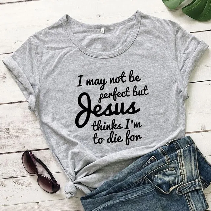 Christian TShirt br I May Not Be Perfect Lords Guidance Necklaces