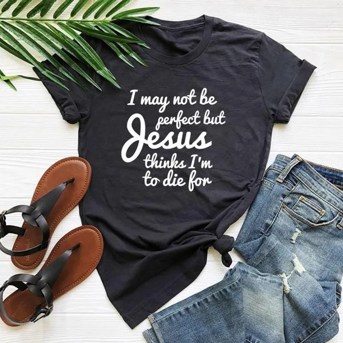 Christian TShirt br I May Not Be Perfect Lords Guidance Necklaces