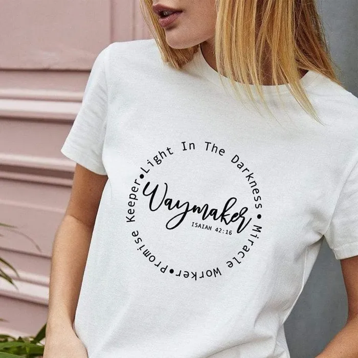 Christian TShirt br Way Maker Miracle Worker Lords Guidance Earrings