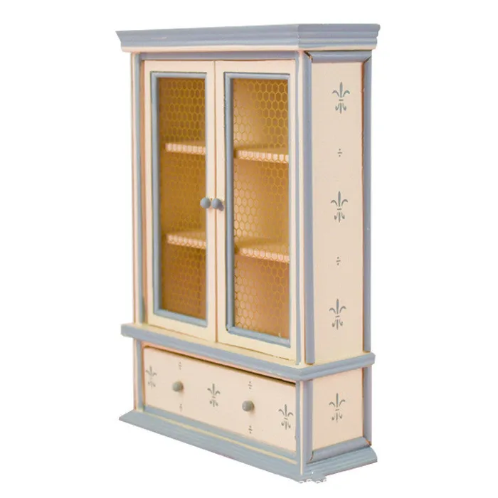 CJ Earrings Mini Furniture Cabinet Bookcase for 112 Scale Dollhouse