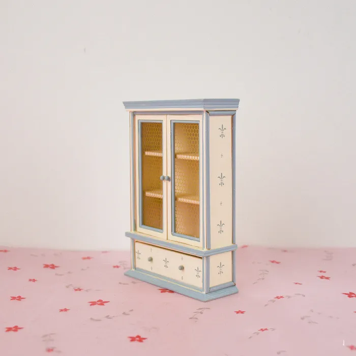 CJ Earrings Mini Furniture Cabinet Bookcase for 112 Scale Dollhouse