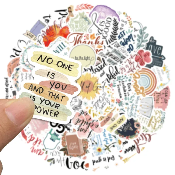 Classic Christian Phrase Sticker Set 50 Stickers Lords Guidance Earrings