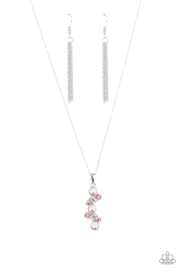 Classically Clustered Pink Paparazzi Accessories Earrings