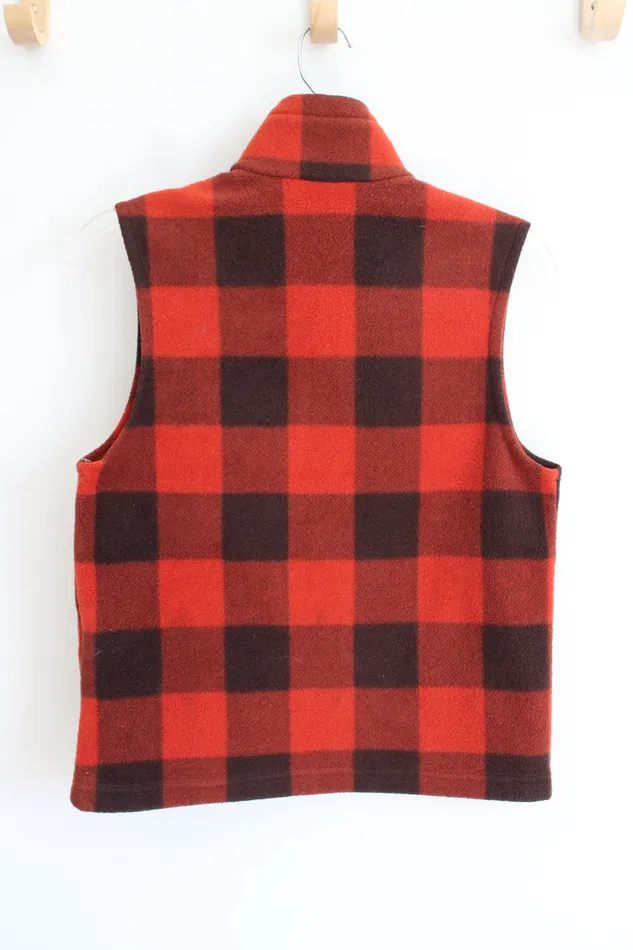 Columbia Earrings Columbia Orange Plaid Soft Vest Youth 1012