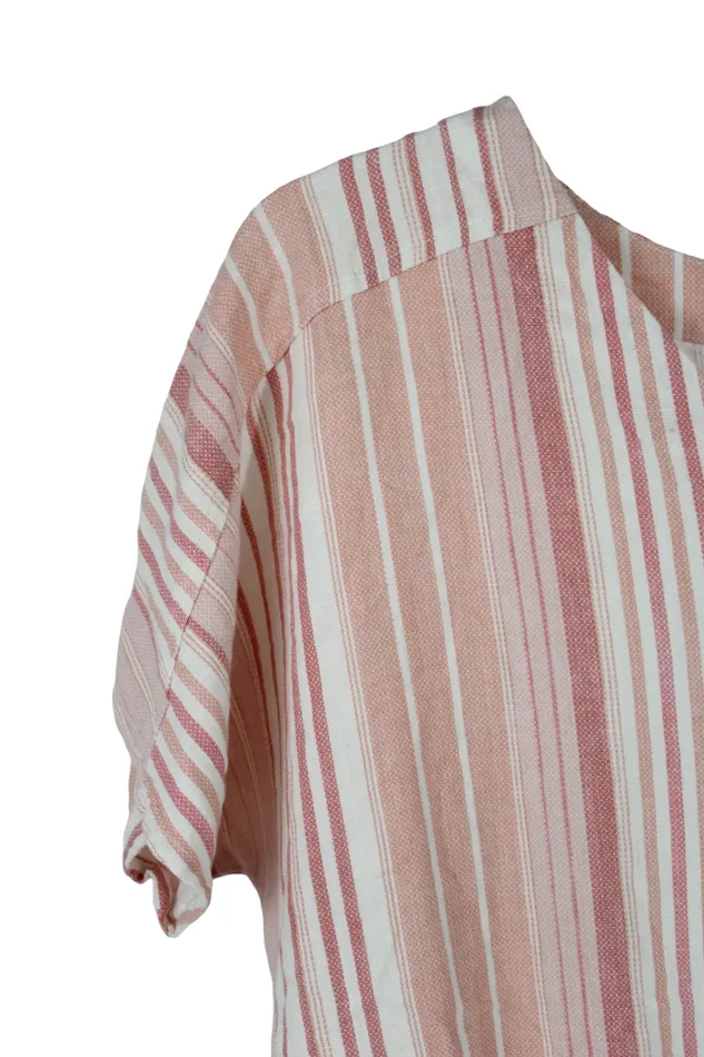 Como Vintage Pink Striped Top M Como Vintage Earrings