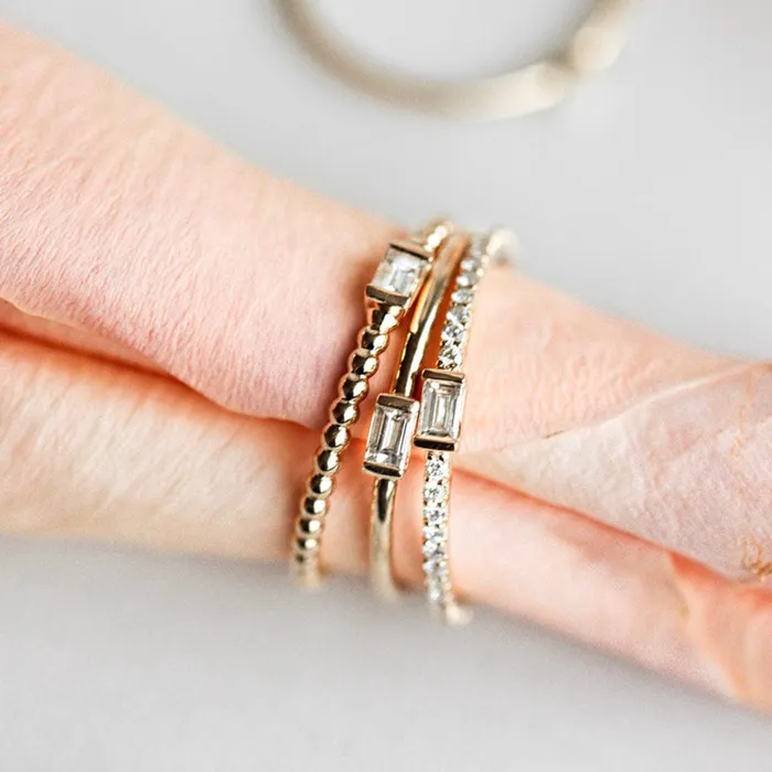 Consider the Wldflwrs Earrings Seed Baguette Stacker