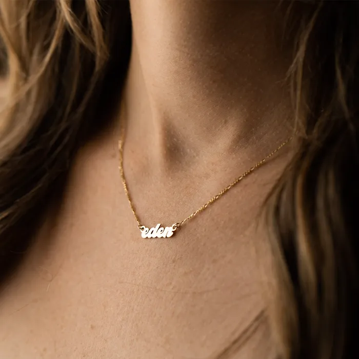 Consider the Wldflwrs Horizontal Nameplate Necklace Necklaces Consider the Wldflwrs Horizontal Nameplate Necklace Necklaces