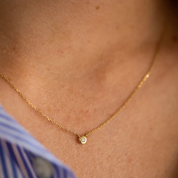 Consider the Wldflwrs Necklaces Birthstone Bezel Necklace Consider the Wldflwrs Necklaces Birthstone Bezel Necklace