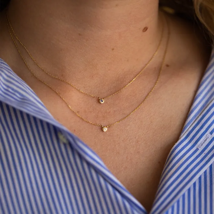 Consider the Wldflwrs Necklaces Birthstone Bezel Necklace Consider the Wldflwrs Necklaces Birthstone Bezel Necklace