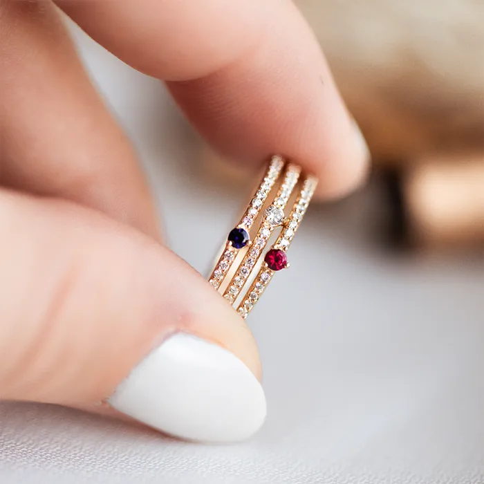 Consider the Wldflwrs Necklaces Pav Birthstone Stacker Consider the Wldflwrs Necklaces Pav Birthstone Stacker