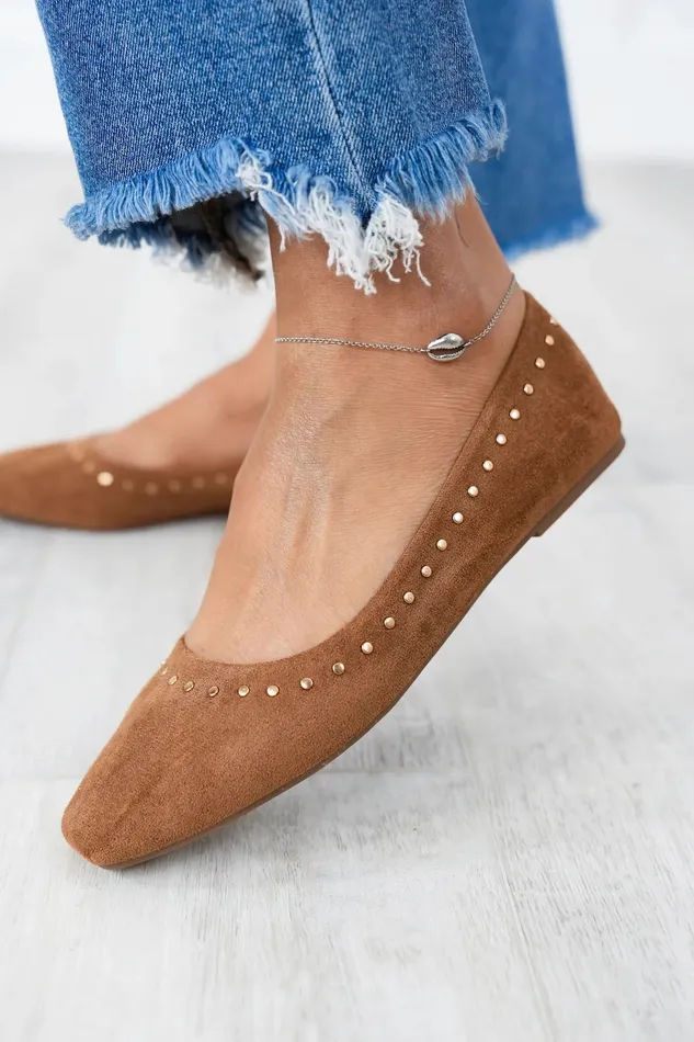 Corkys Just In Time Faux Suede Flats Tobacco Corkys Earrings