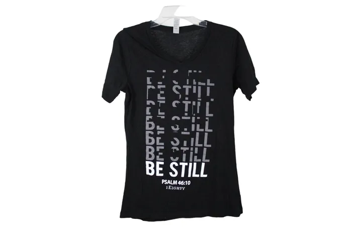 Cotton Heritage Necklaces Be Still Black Tee XS