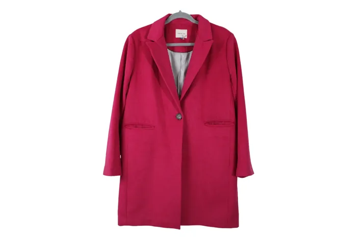Court Rowe Earrings Court Rowe Fusia Pink Wool Coat L