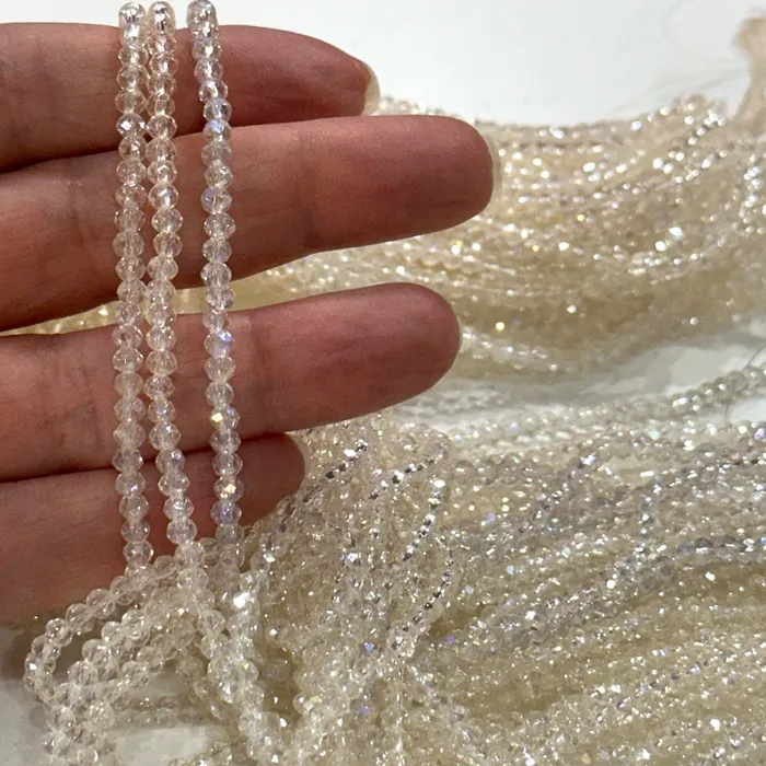 Crystal faceted rondelle 3mm Beads PBC3C96 Peppy Beads Earrings