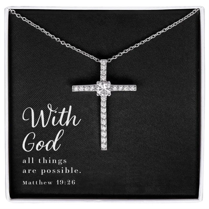 Cubic Zirconia Crystal Necklace Matthew 1926 ShineOn Fulfillment Necklaces