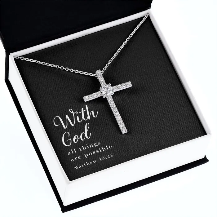 Cubic Zirconia Crystal Necklace Matthew 1926 ShineOn Fulfillment Necklaces