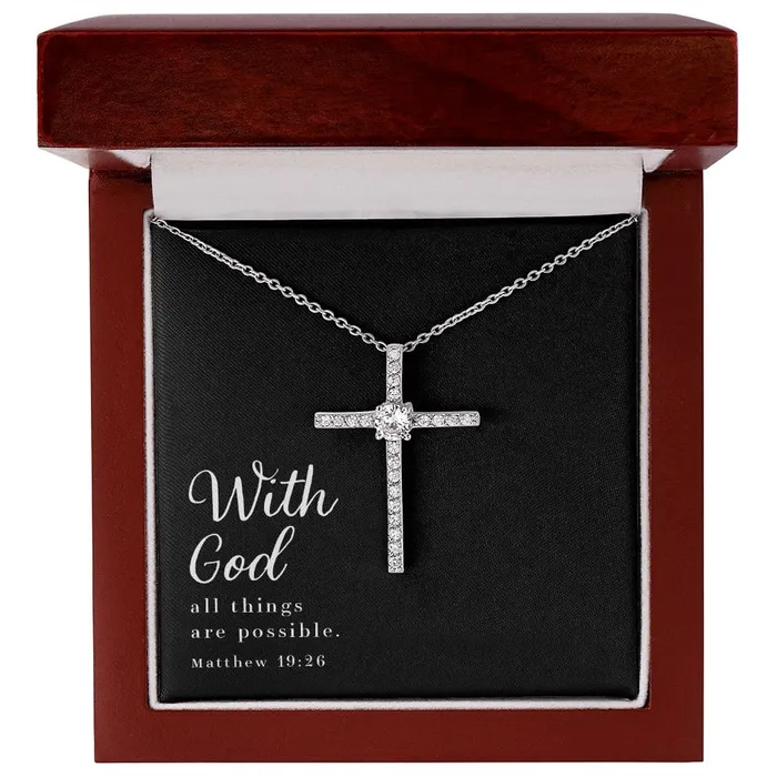 Cubic Zirconia Crystal Necklace Matthew 1926 ShineOn Fulfillment Necklaces