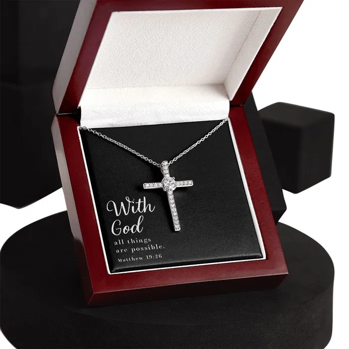 Cubic Zirconia Crystal Necklace Matthew 1926 ShineOn Fulfillment Necklaces