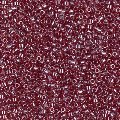DB1222 Transparent Cranberry Luster Miyuki Delica 110 Peppy Beads Earrings
