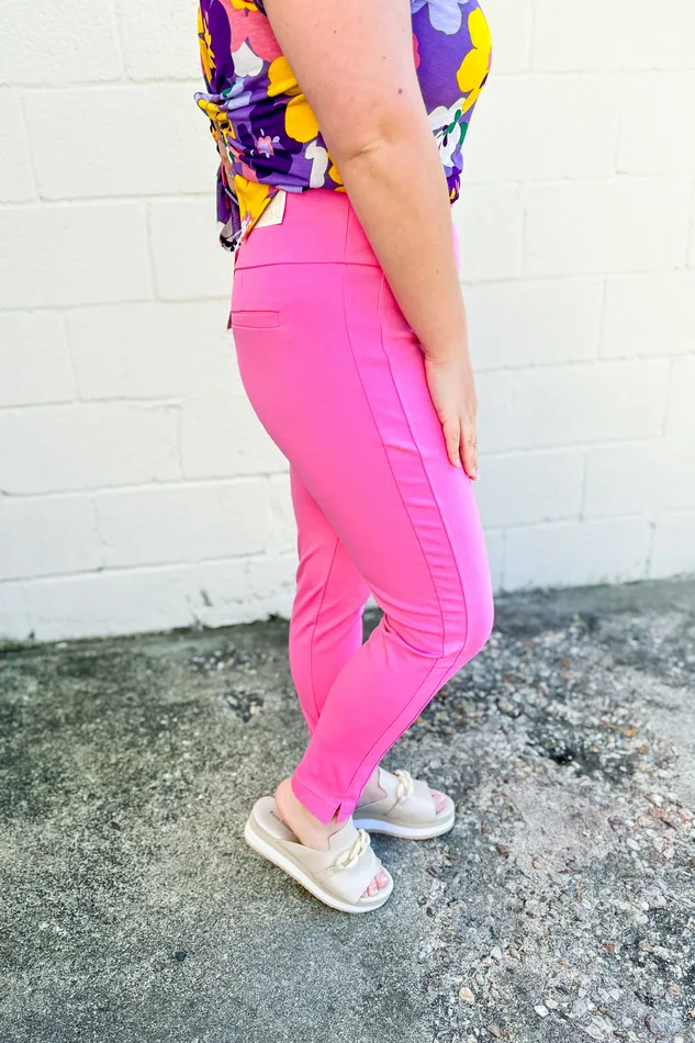 Dear Scarlett Necklaces 26 Magic Ankle Crop Skinny Pants Dark Pink