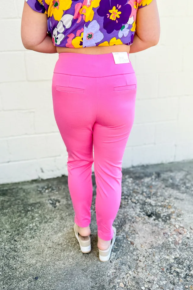 Dear Scarlett Necklaces 26 Magic Ankle Crop Skinny Pants Dark Pink