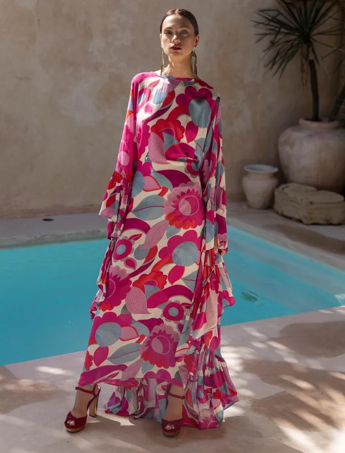 Denisa Maxi Dress Erika Pea Earrings
