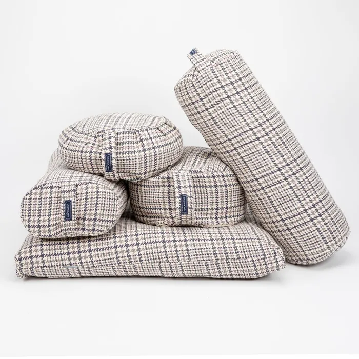 DharmaCrafts Earrings Houndstooth Plaid Zabuton COVER ONLY