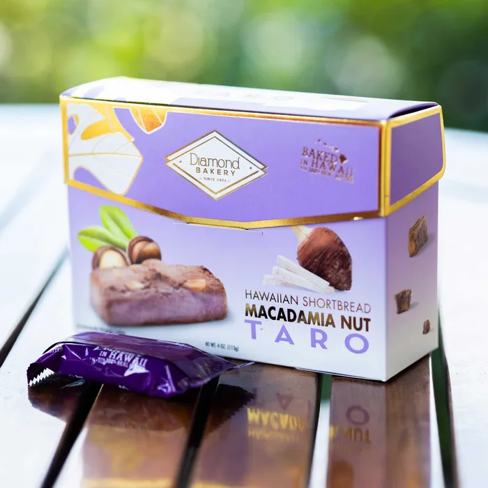 DIAMONDBAKERY Earrings Diamond Bakery Hawaiian Macadamia Taro Shortbread Cookies 4 oz