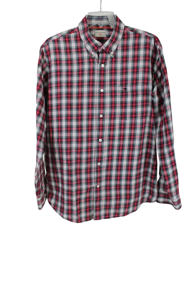 Dockers Earrings Dockers Red Plaid Classic Fit Button Down Shirt L