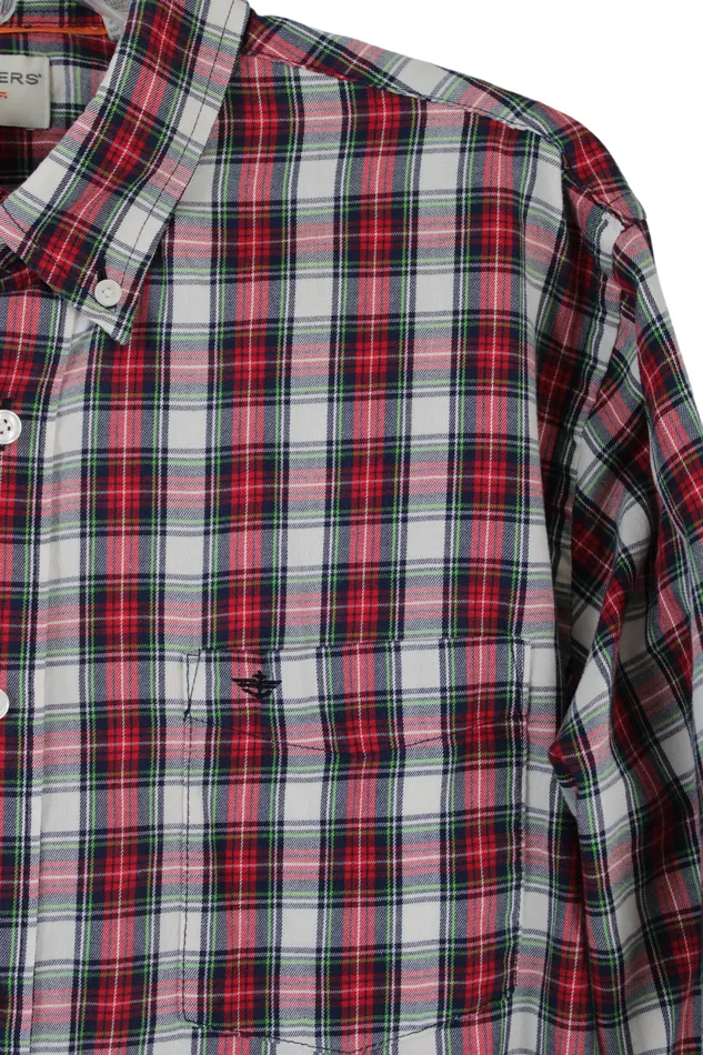 Dockers Earrings Dockers Red Plaid Classic Fit Button Down Shirt L