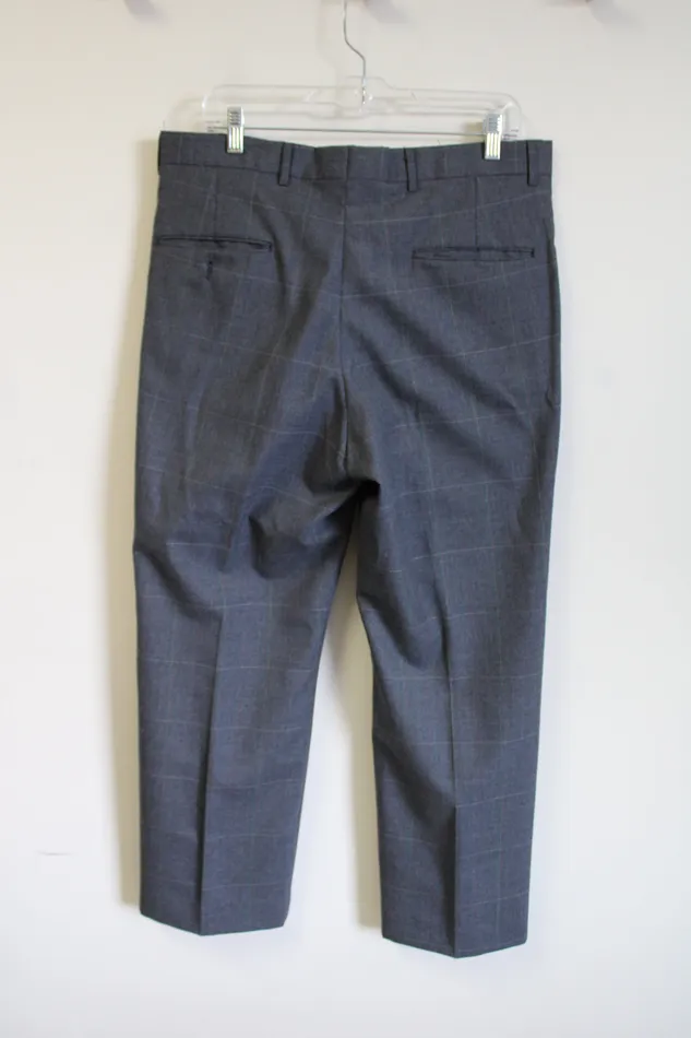 Eagle Clothes Earrings Eagle Clothes Gray Windowpane Pant 36X28