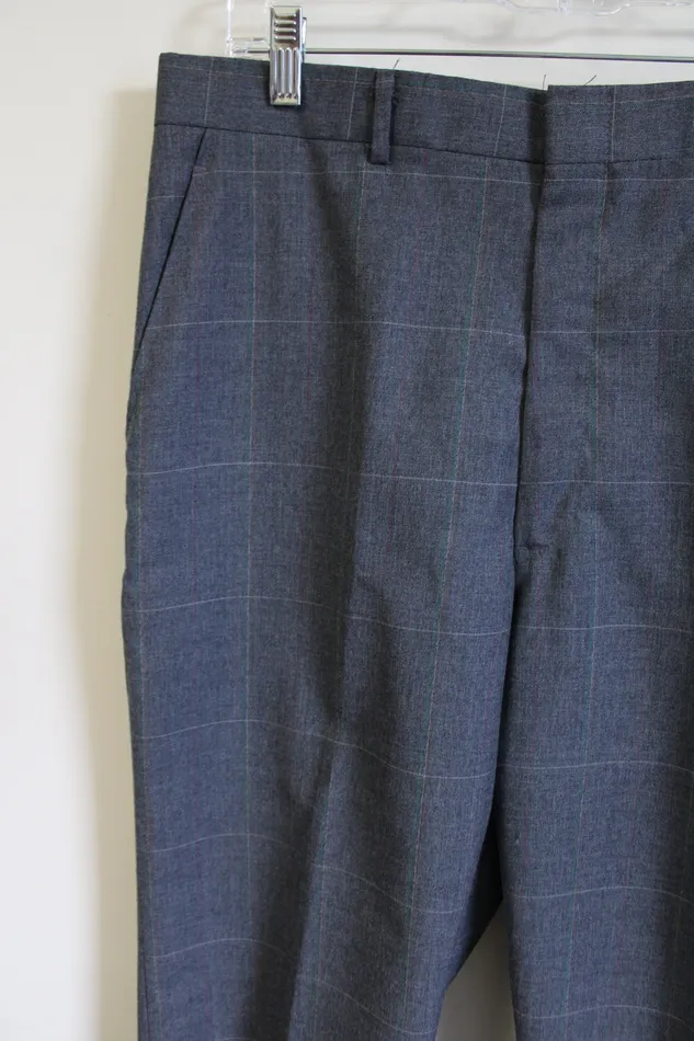 Eagle Clothes Earrings Eagle Clothes Gray Windowpane Pant 36X28