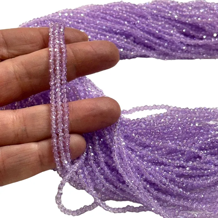 Earrings 1mm Crystal rondelle beads strand 160 pcs PBC1C81 Peppy Beads