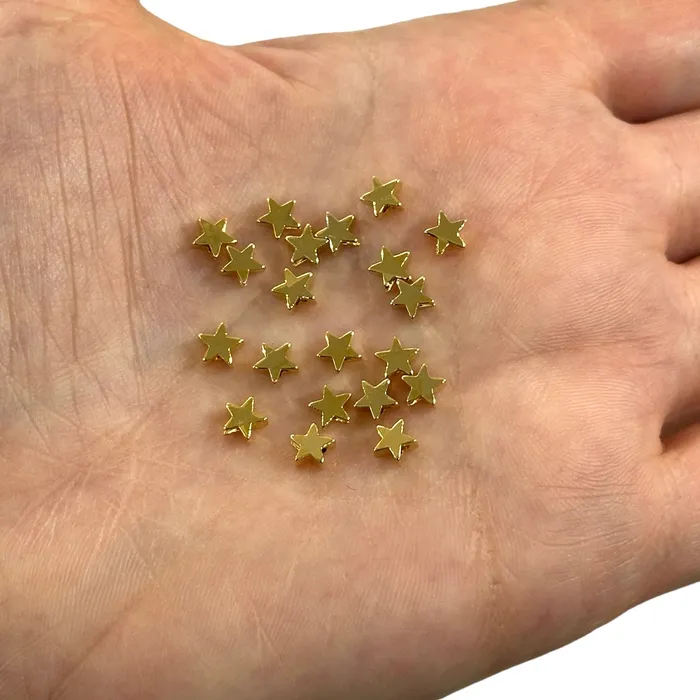 Earrings 24Kt Gold Plated Star Spacer Charms 4mm Gold Star Charms 20 pcs in a pack Peppy Beads Earrings 24Kt Gold Plated Star Spacer Charms 4mm Gold Star Charms 20 pcs in a pack Peppy Beads