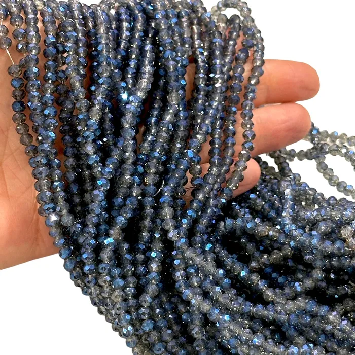 Earrings 4mm Crystal rondelle beads strand 115 pcs PBC4C125 Peppy Beads