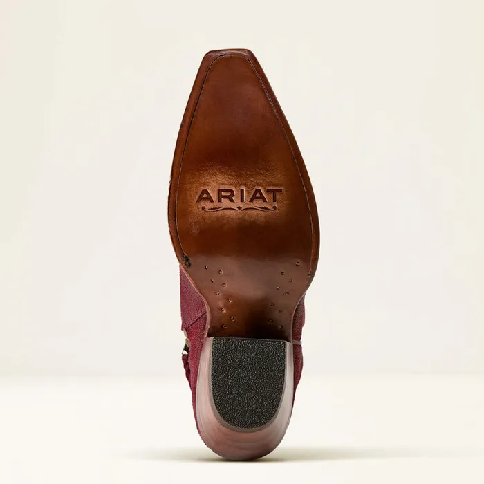 Earrings ARIAT WOMENS LARAMIE STRETCHFIT SUEDE WESTERN BOOT BURGUNDY Ariat