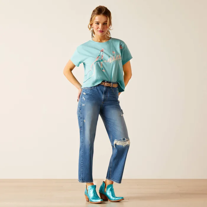 Earrings ARIAT WOMENS ULTRA HIGH RISE TOMBOY CARPENTER ALASKA STRAIGHT JEAN ARIAT CLOTHING