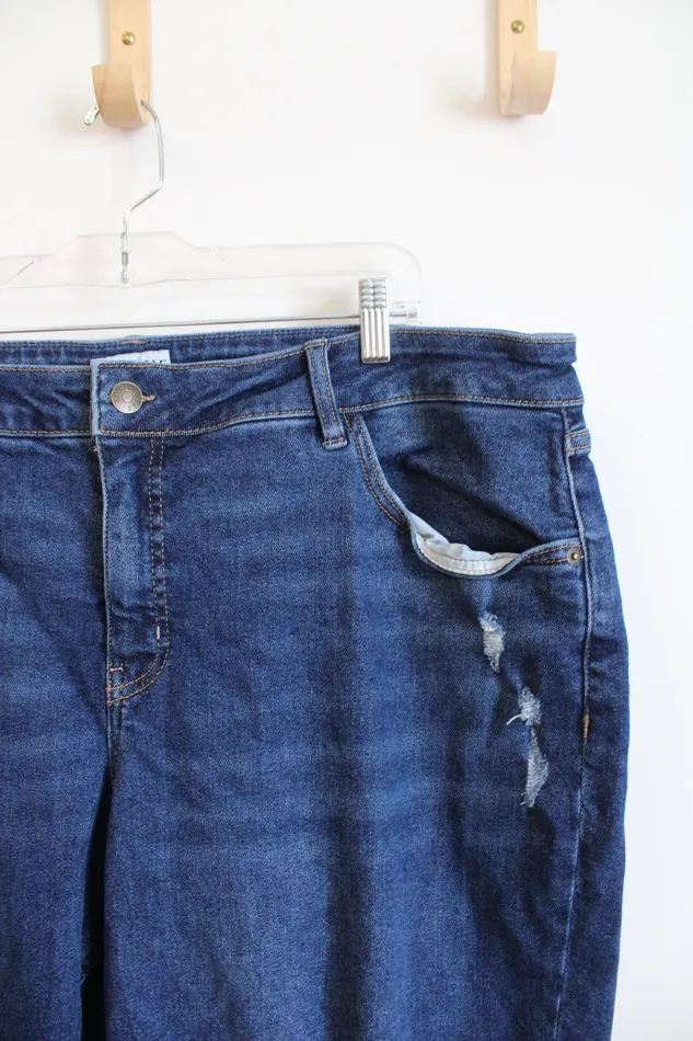 Earrings Ava Viv Ava Viv Distressed Cropped Jeans 22W