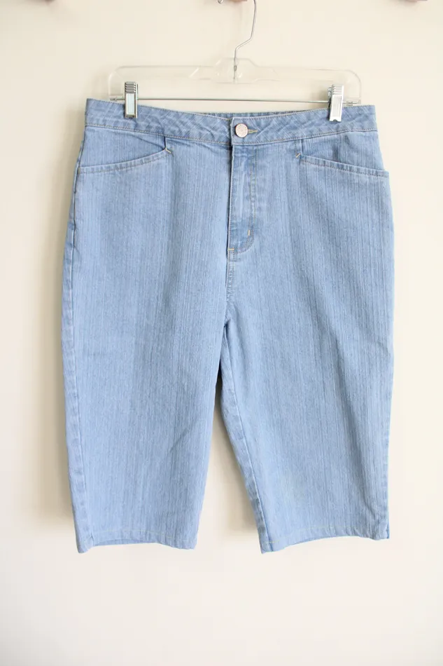 Earrings Bill Blass Bill Blass Stretch Denim Capri 12
