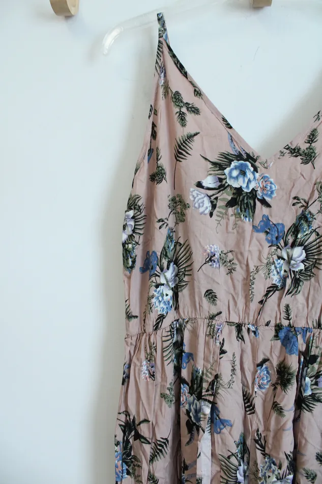Earrings Biu Biu NEW Biu Biu Pink Tropical Print Dress XL