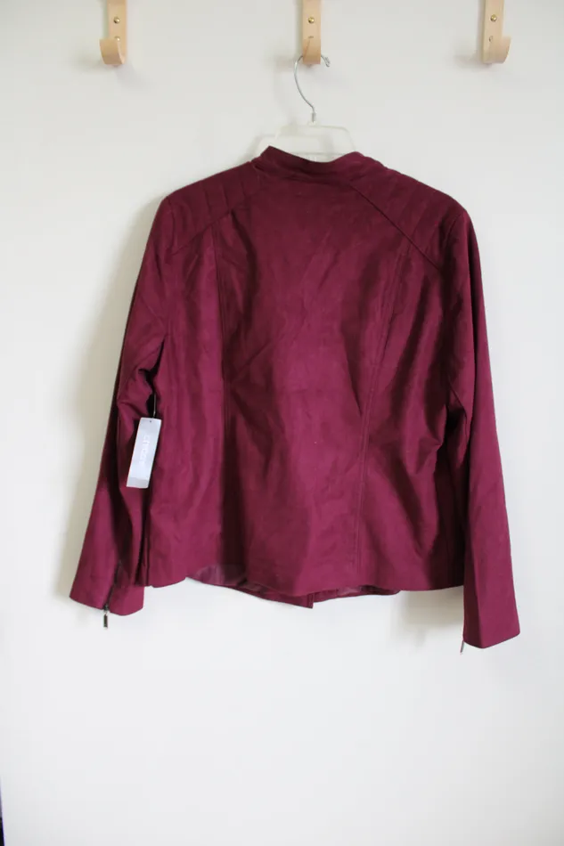 Earrings Chicos NEW Chicos Maroon Sueded Jacket 2 L12